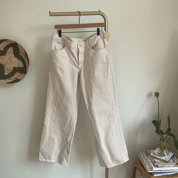 Free People We The Free Tennessee Low-Rise Boyfriend Jeans Size 30 Ecru - Picture 7 of 16